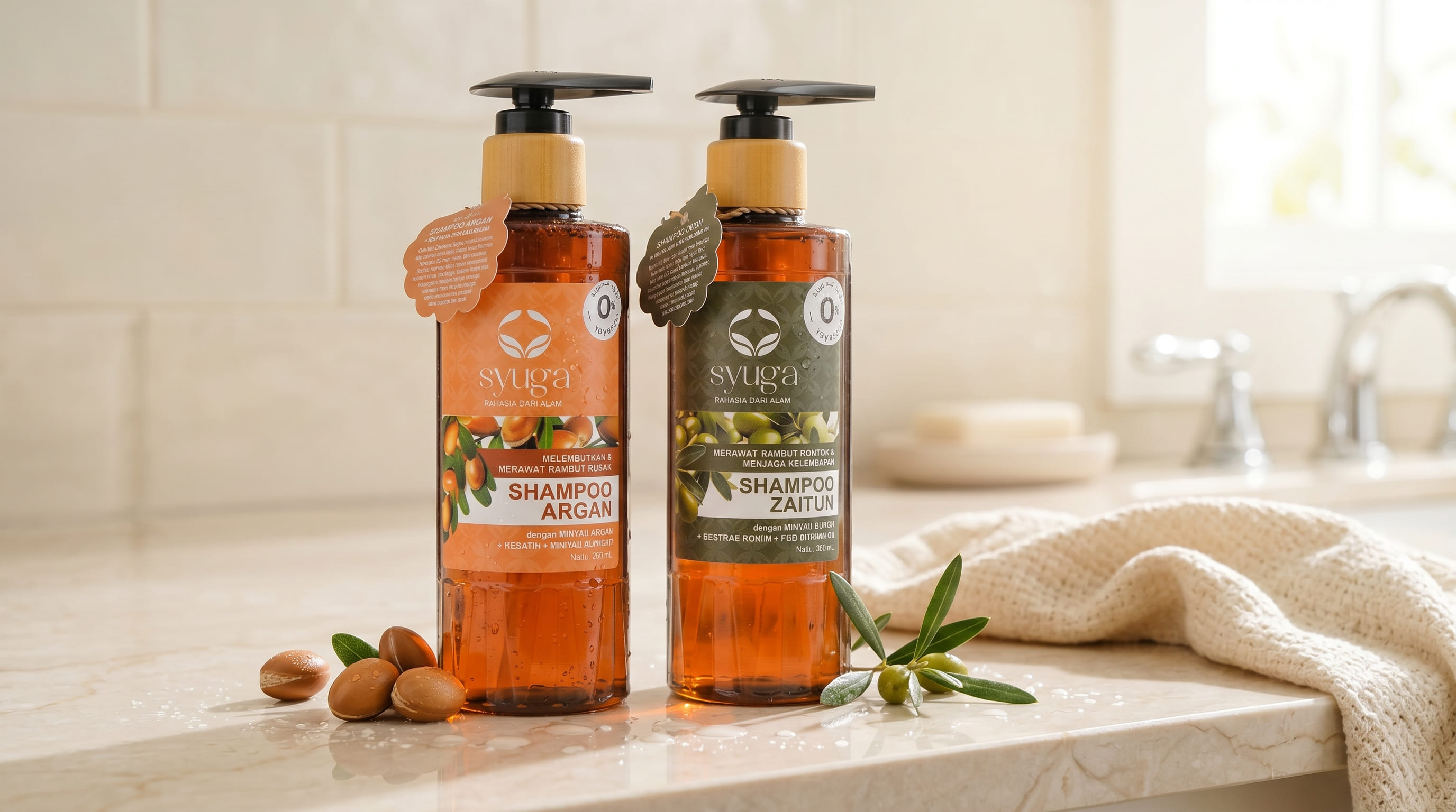 Shampoo Zaitun vs Shampoo Argan Syuga: Mana yang Cocok untuk Rambutmu?